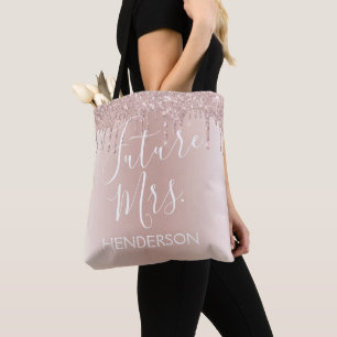 Bolsa Tote Futuro, Sra. Rosa Dourada, Brilhante Rosa Brilhant