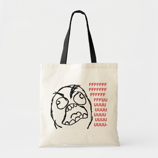 Bolsa Tote Fuuuu do fuuu da cara da raiva (Frente)
