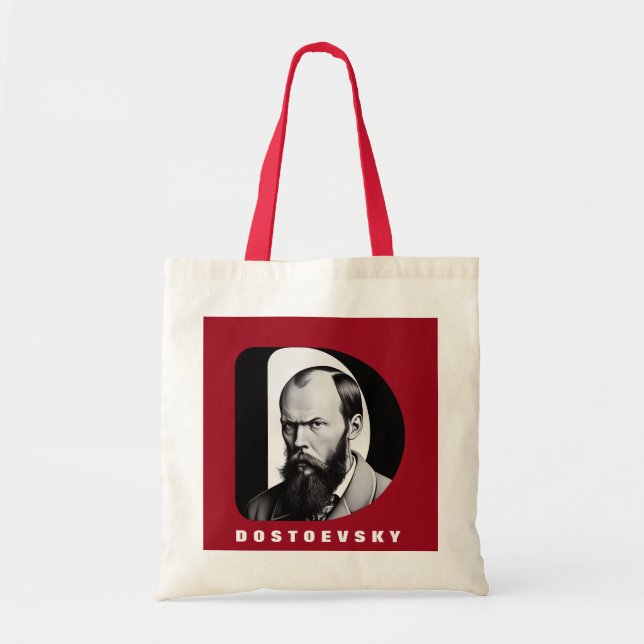 Bolsa Tote Fyodor Dostoevsky Carta Retrato D presente (Frente)