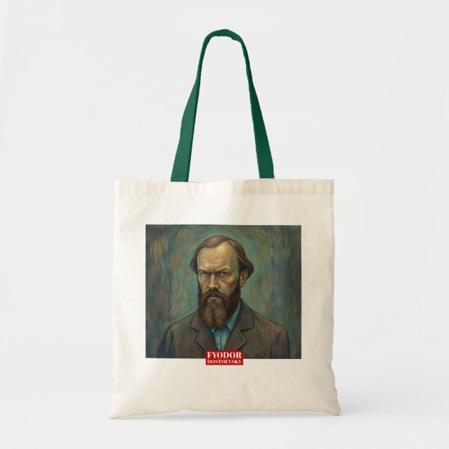 Bolsa Tote Fyodor Dostoevsky cita escritores russos (Frente)