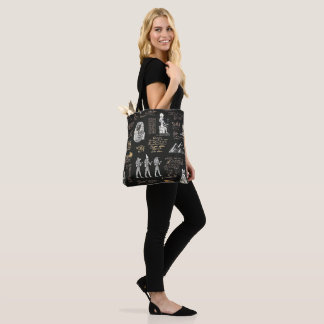 Bolsa Tote G90LADIES Hieroglifos em água dourada