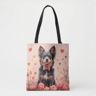 Bolsa Tote Gado Australiano com Rosas - Dia dos Namorados