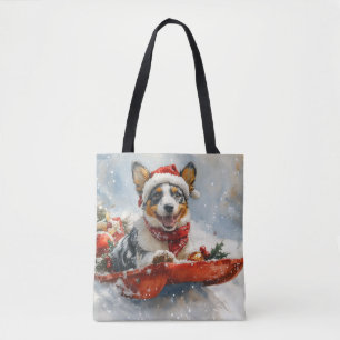 Bolsa Tote Gado Australiano em Trenó Deixe Nevar Natal