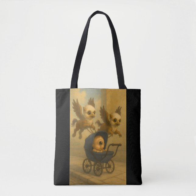 Bolsa Tote Gaffins Cachorros e Bicicletas Mythology Fantasy A (Frente)