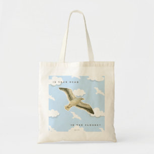 Bolsa Tote Gaivota nas Nuvens aquarela