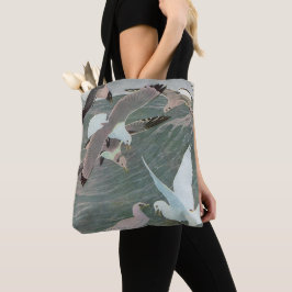 Bolsa Tote Gaivotas Sobre Ondas do Oceano por Louis Agassiz F