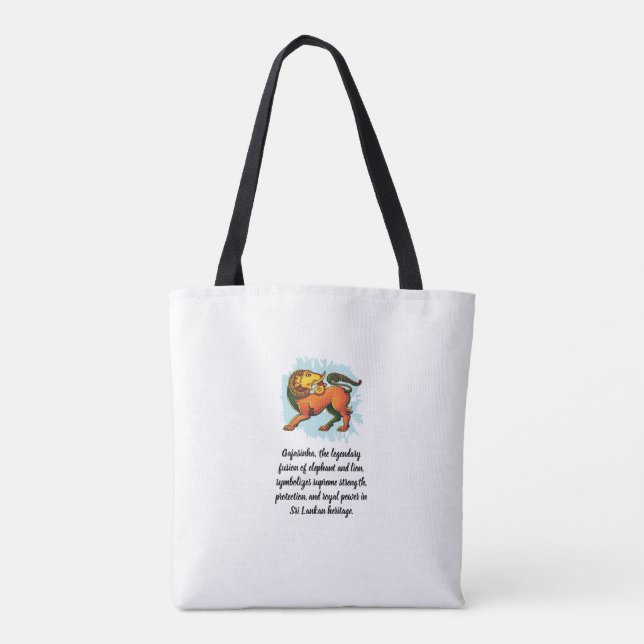Bolsa Tote Gajasinha – Mythical Guardian of Strength (Verso)