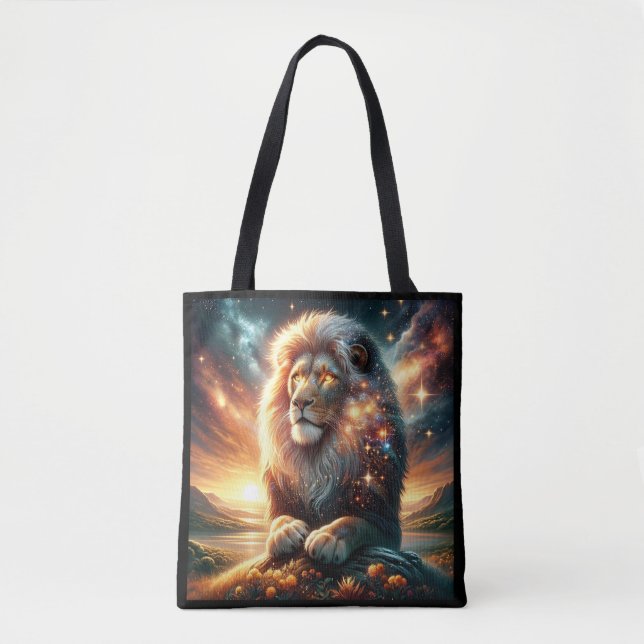 Bolsa Tote Galáxia Cósmica Leão Espacial Leão de Força Leo As (Frente)
