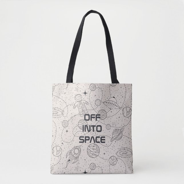 Bolsa Tote Galáxia de Exploração do Espaço Personalização Uni (Frente)
