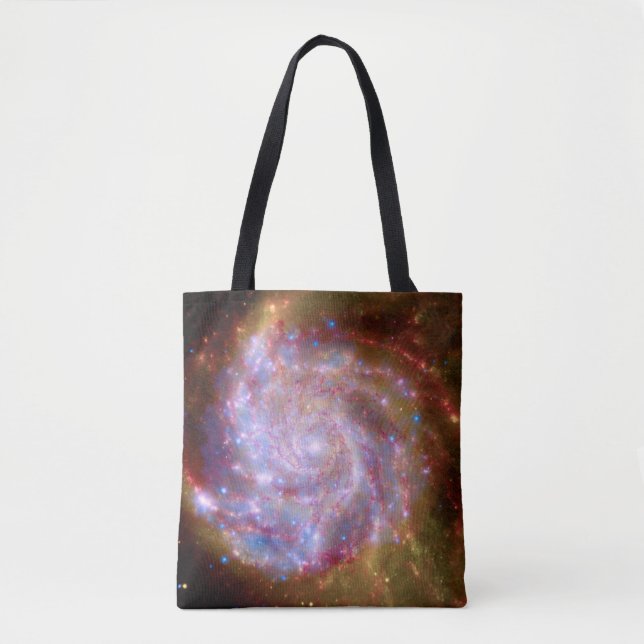 Bolsa Tote Galáxia Espiral Messier 101 - Foto do Telescópio H (Frente)