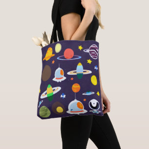 Bolsa Tote Galáxia Planeta Espacial