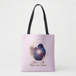 Bolsa Tote Galaxy Mama & Child Silhouette Moon Art