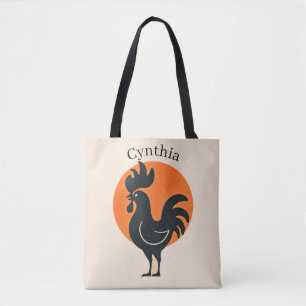 Bolsa Tote Galeria de Cores com Sol Laranja