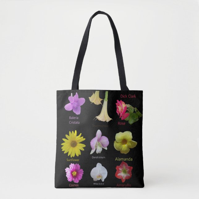 Bolsa Tote Galeria de Flores em todos os sacos de impressão (Frente)
