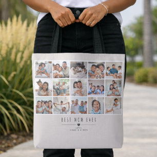 Bolsa Tote Galeria de Fotos Personalizada 'Melhor Mãe de Toda