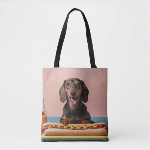 Bolsa Tote Galinha-De-Boca-Boca Com Cão Quente