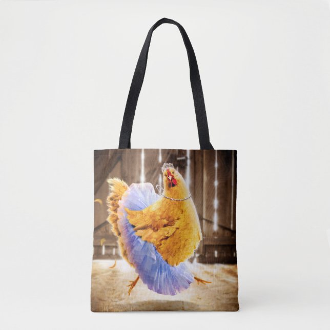 Bolsa Tote Galinha em um Tutu (Frente)