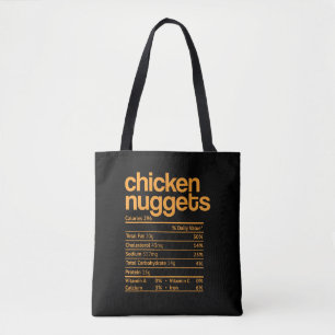 Bolsa Tote Galinha Nuggets Nutrição Fala Engraçado Ação de Gr