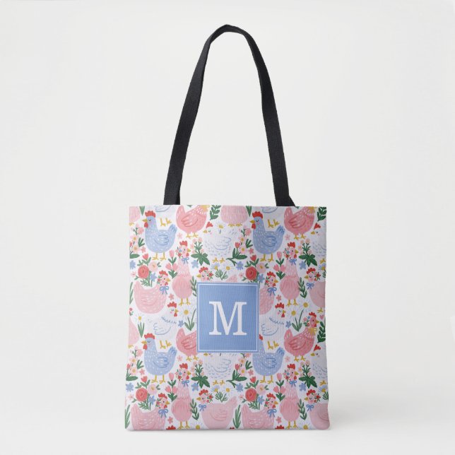Bolsa Tote Galinhas Caprichosas (Frente)