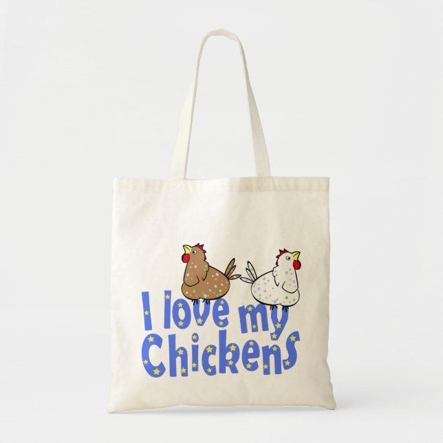 Bolsa Tote Galinhas do amor - saco (Frente)
