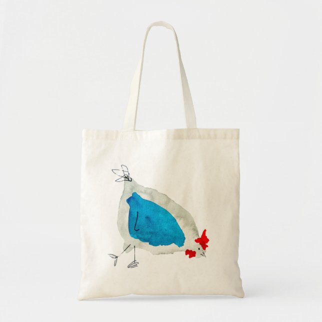 Bolsa Tote Galininhas fofas aquarela (Frente)