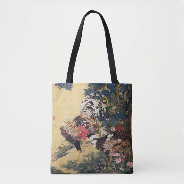 Bolsa Tote Galo Chinês Ano Novo 2017 Pintura Japonesa B (Frente)