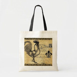 Bolsa Tote Galo francês do vintage na serapilheira