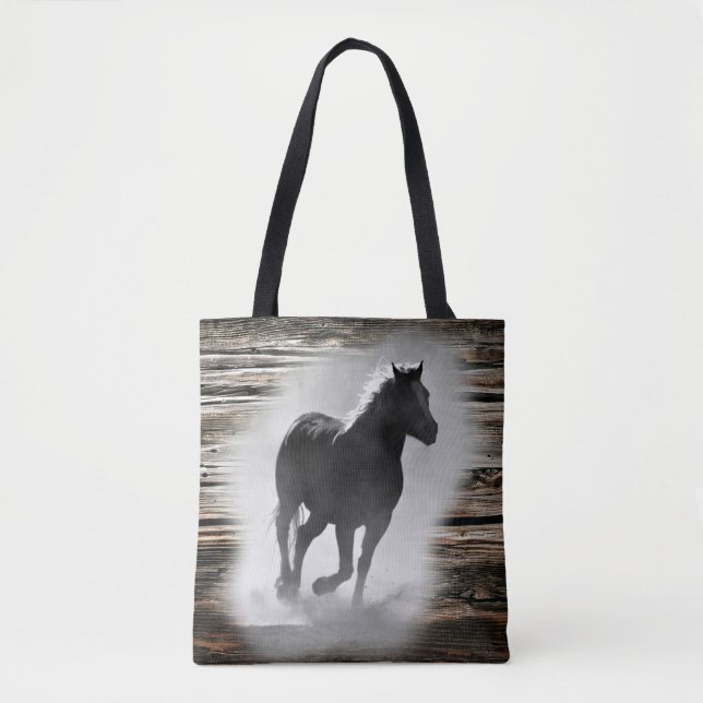 Bolsa Tote Galopagem de Cavalos Selvagens (Frente)