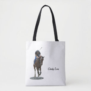 Bolsa Tote Galopagem Por Cavalo De Raça E Saco De Tota De Rid