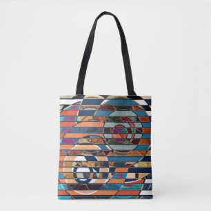 Bolsa Tote Gamas Geométricas Coloridas, Abstrato