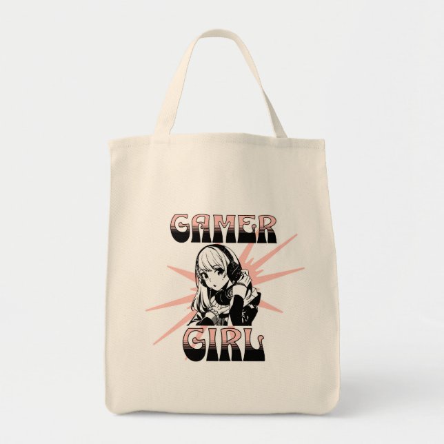 Bolsa Tote Gamer Girl | Jogos (Frente)