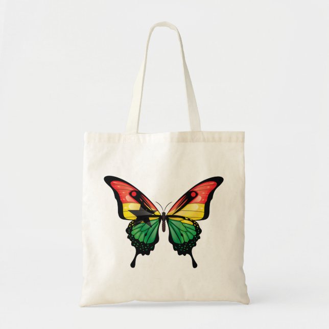Bolsa Tote Gana Swallowtail Butterfly Flag (Frente)