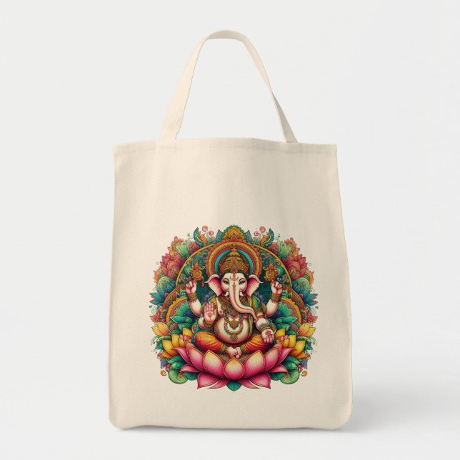 Bolsa Tote Ganesha: Bringer da Prosperidade (Frente)