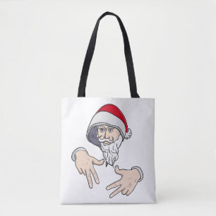 Bolsa Tote Gangsta legal Hip Hop Hand Rap Santa Claus