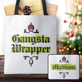 Bolsa Tote Gangsta Wrapper Legal Espírito de Natal Bag