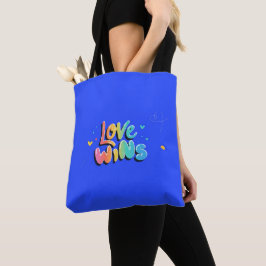 Bolsa Tote Ganhos de amor do Funky Orgulho gay Rainbow LGBTQ+