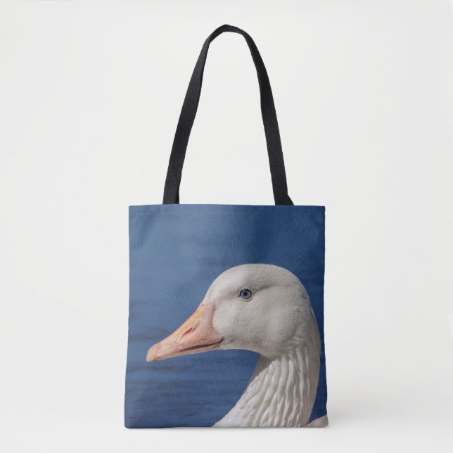 Bolsa Tote Ganso branco canadense (Frente)