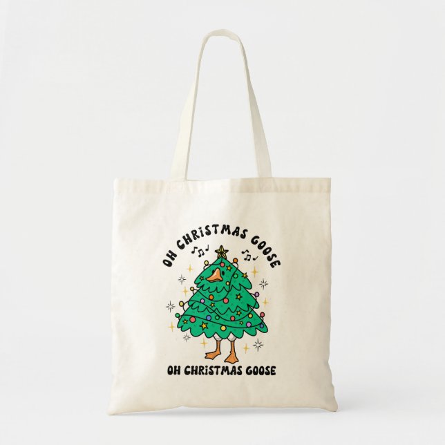 Bolsa Tote Ganso de Natal Engraçado (Frente)