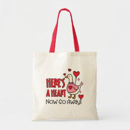 Bolsa Tote Ganso Mal-Humorado Balão Coração Engraçado