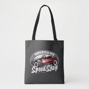 Bolsa Tote Garagem de Compro de Velocidade do Roadster Rockab