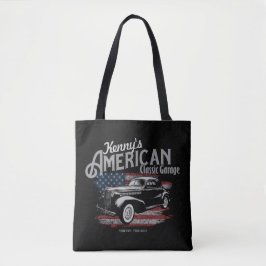 Bolsa Tote Garagem Personalizada de Carro Clássico de Vintage