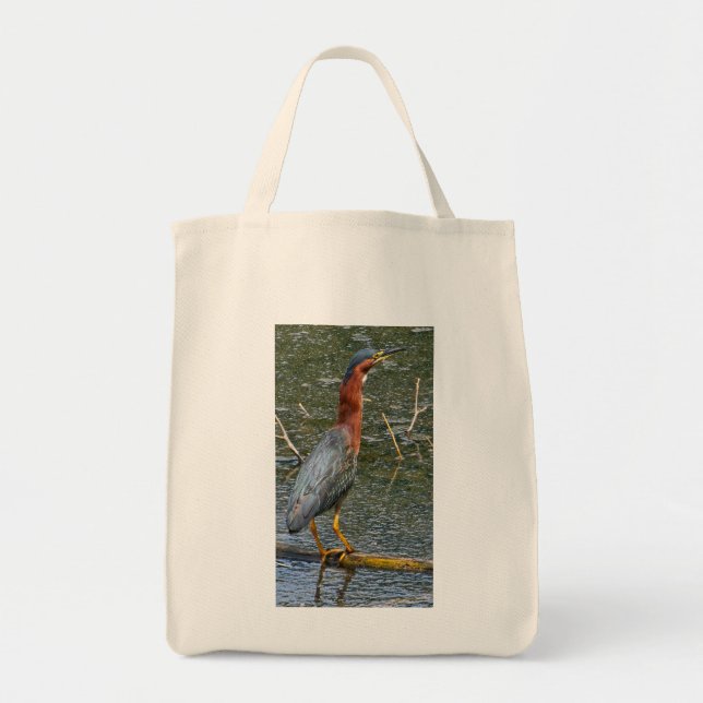 Bolsa Tote Garça-verde  (Frente)