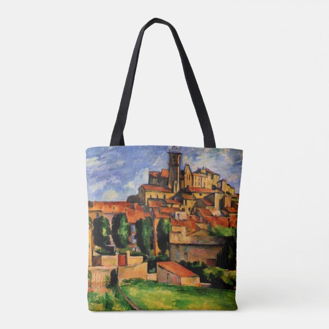 Bolsa Tote Gardanne, pintura popular de Paul Cezanne (Verso)