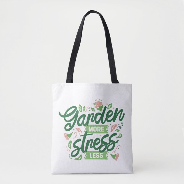 Bolsa Tote Garden Mais Stress Menos (Frente)