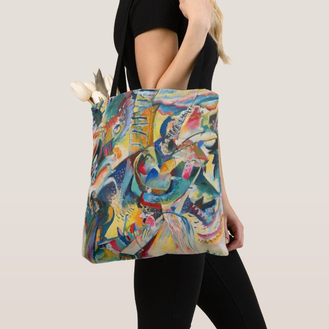 Bolsa Tote Garganta de Melhoramento - Wassily Kandinsky - (Close Up)