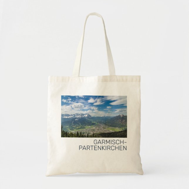 Bolsa Tote Garmisch-Partenkirchen Bavaria Alps Panorama Gift (Frente)