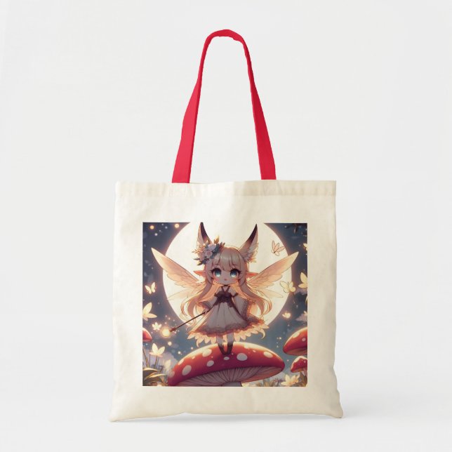 Bolsa Tote Garota Anime Pixie Hippie Lua Fada (Frente)