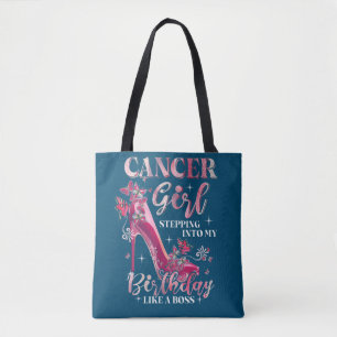 Bolsa Tote Garota cancer Entrando No Meu Aniversário Como Um