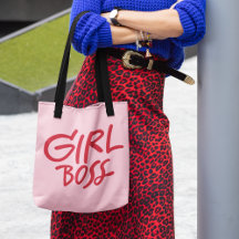 Garota Chefe Negrito Tipografia Vermelho e Rosa Fe