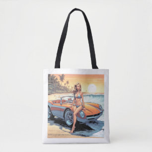 Bolsa Tote Garota com carro esportivo